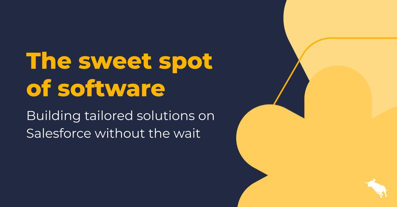 The sweet spot of software: Building tailored solutions on Salesforce without the wait