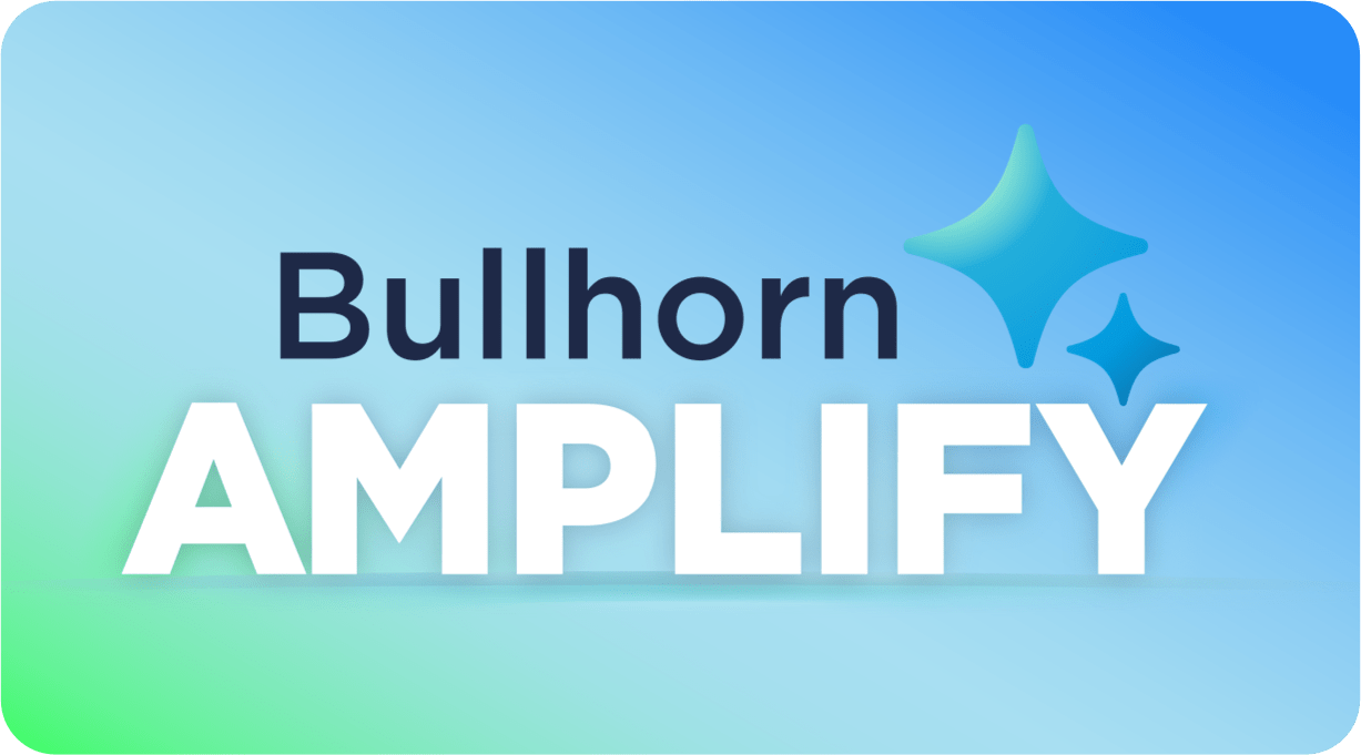 Logo van Bullhorn Amplify. AI-recruitmentsoftware van het beste CRM-systeem voor uitzendbureaus.